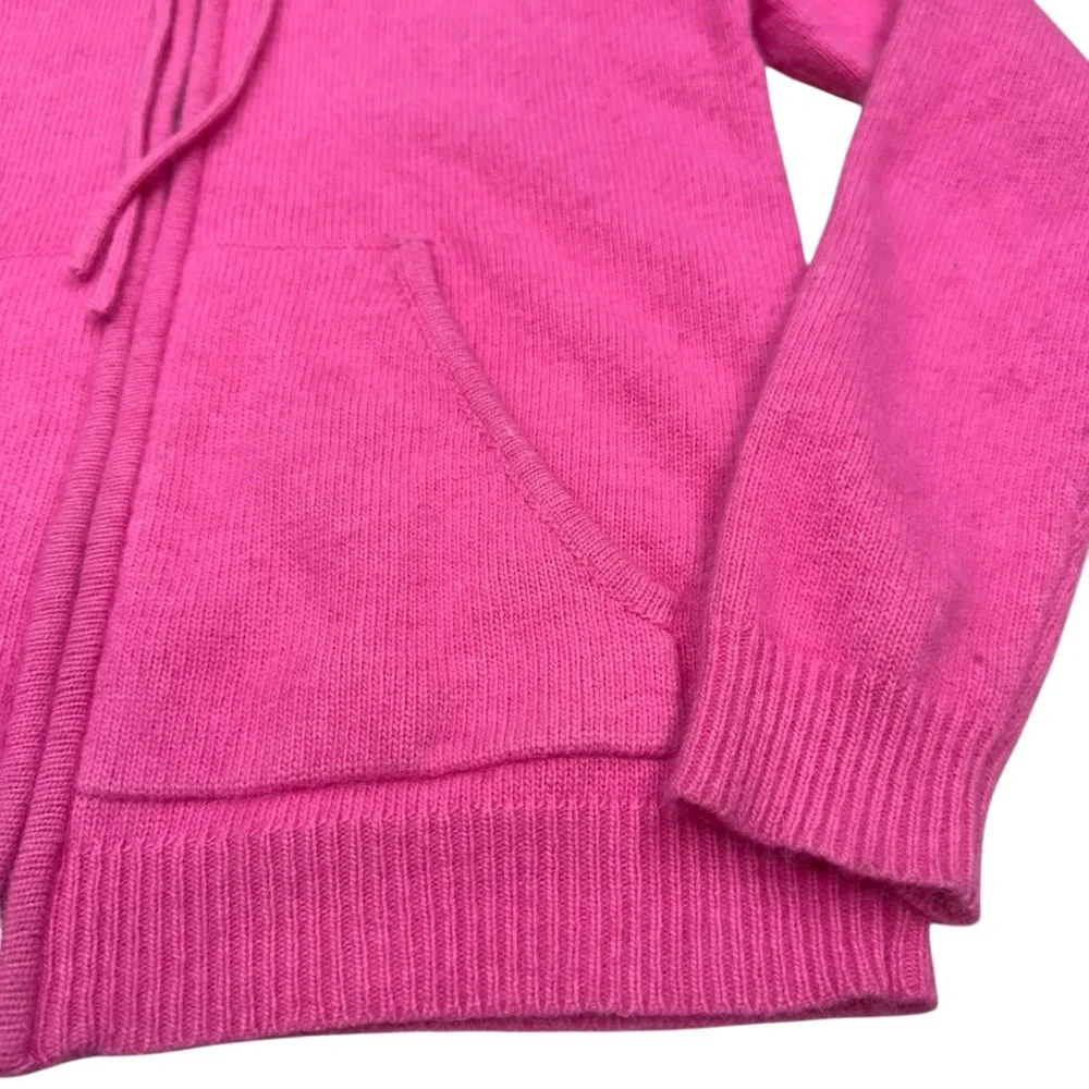Isaac Mizrahi For Target Angora Wool Hoodie Women’s M Pink Full Zip Up Cardigan - Picture 6 of 10